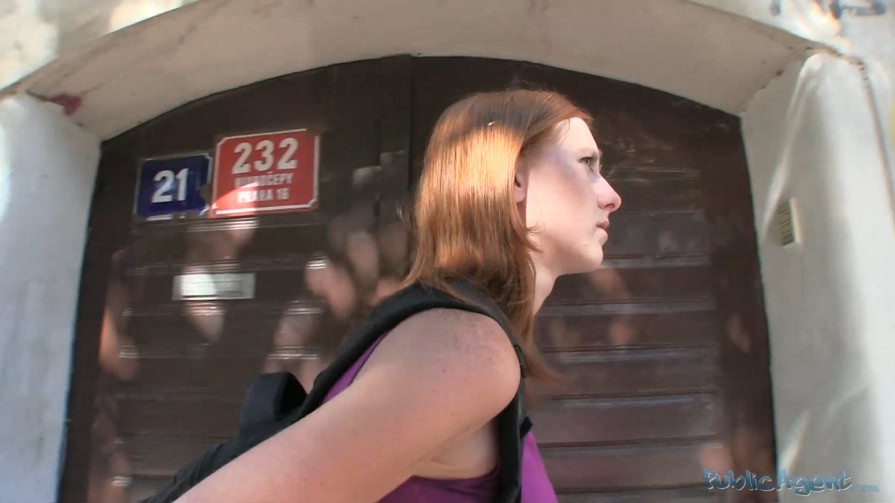 PublicAgent - Linda - Fake College Inspector Gets Redhead to Pay with Blowjob